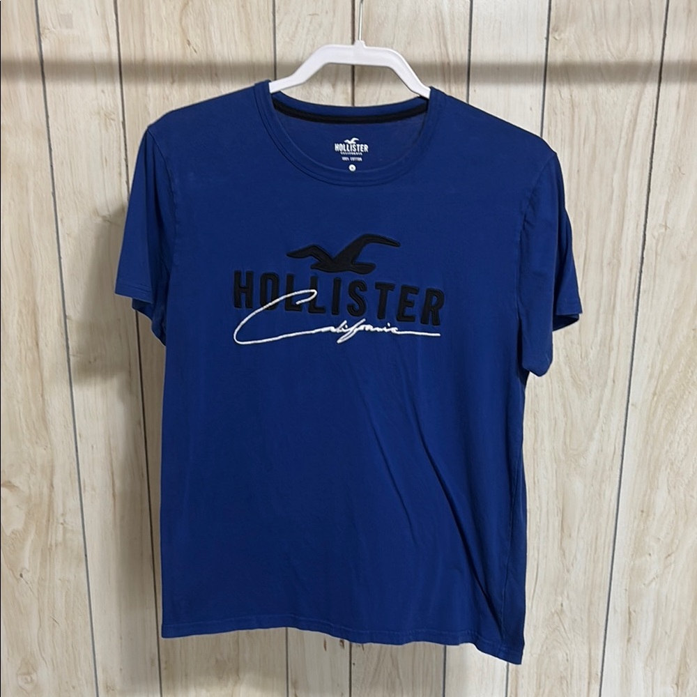 Hollister Blue Short Sleeve Tee with Iconic Logo